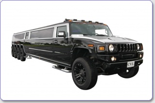 Silver Black Hummer Limo